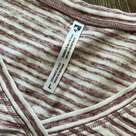 Kuhl Aria Striped Hiking Casual V Neck Tank Top - Picture 4 of 8